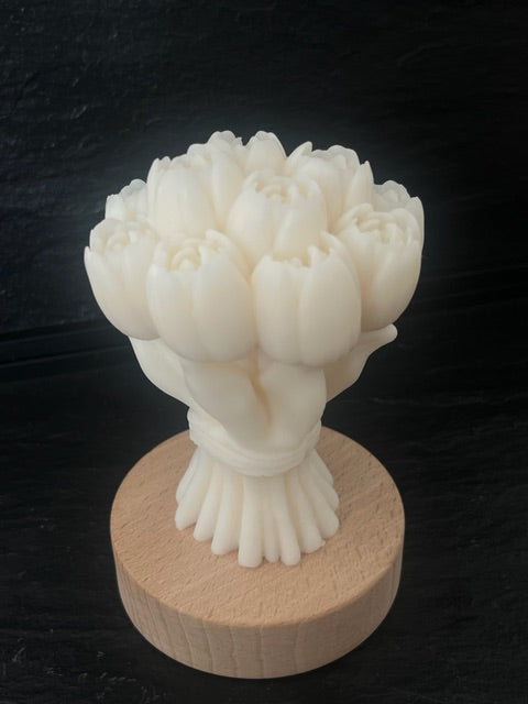 Bougie bouquet de tulipes
