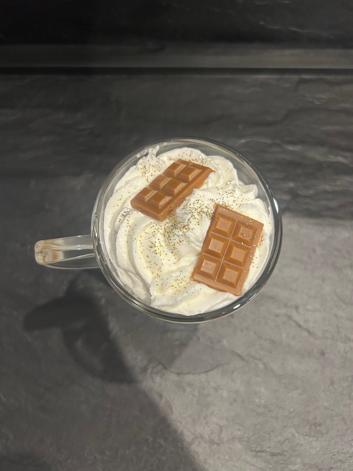 Bougie Tasse Chantilly Rocher praliné