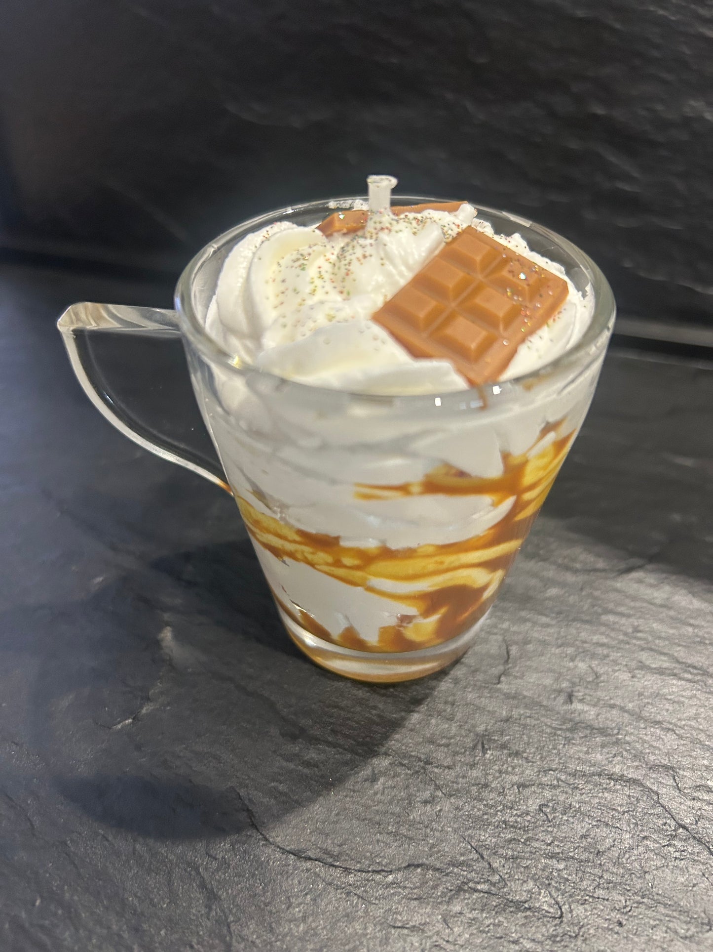 Bougie Tasse Chantilly Rocher praliné