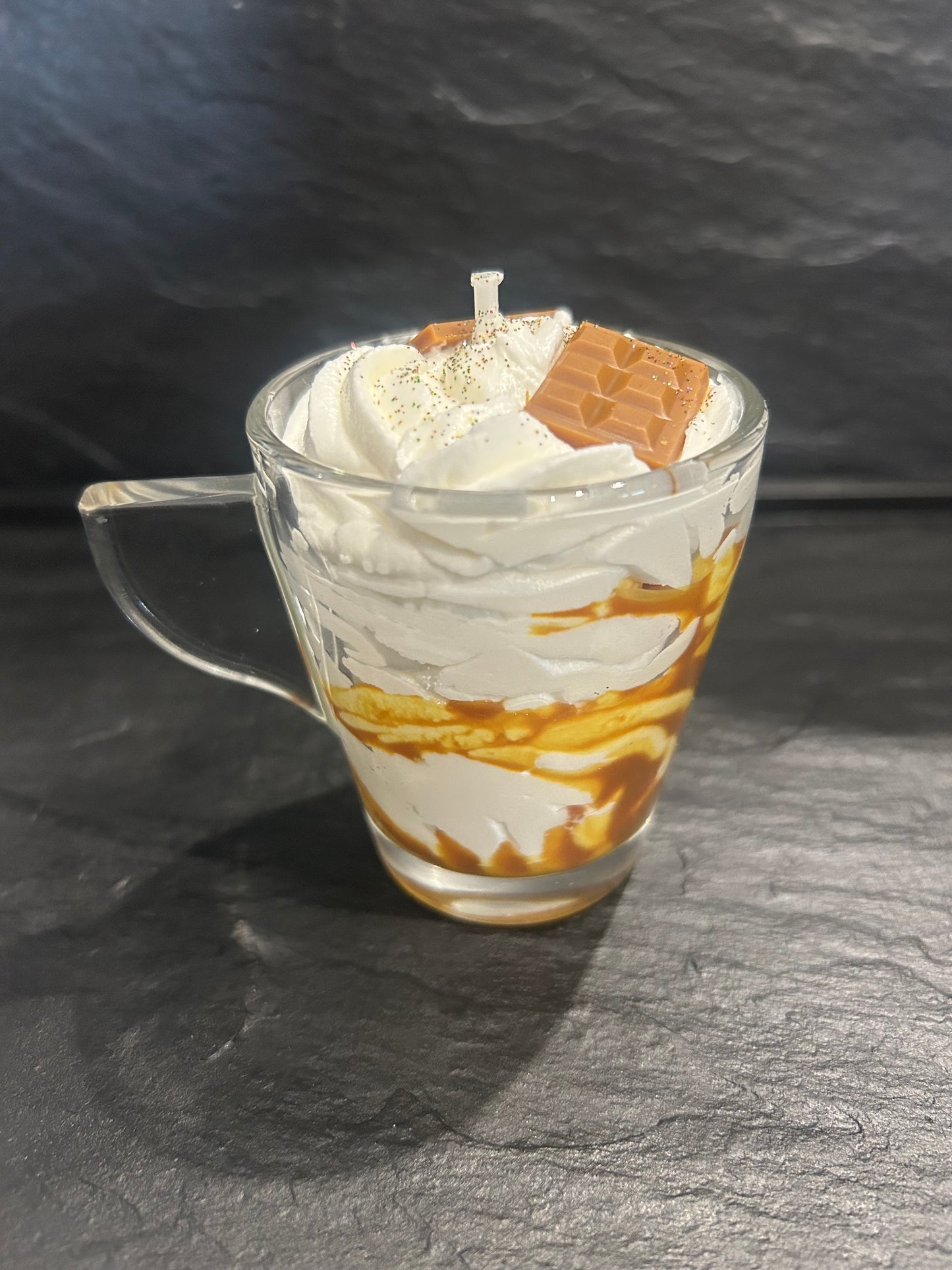Bougie Tasse Chantilly Rocher praliné
