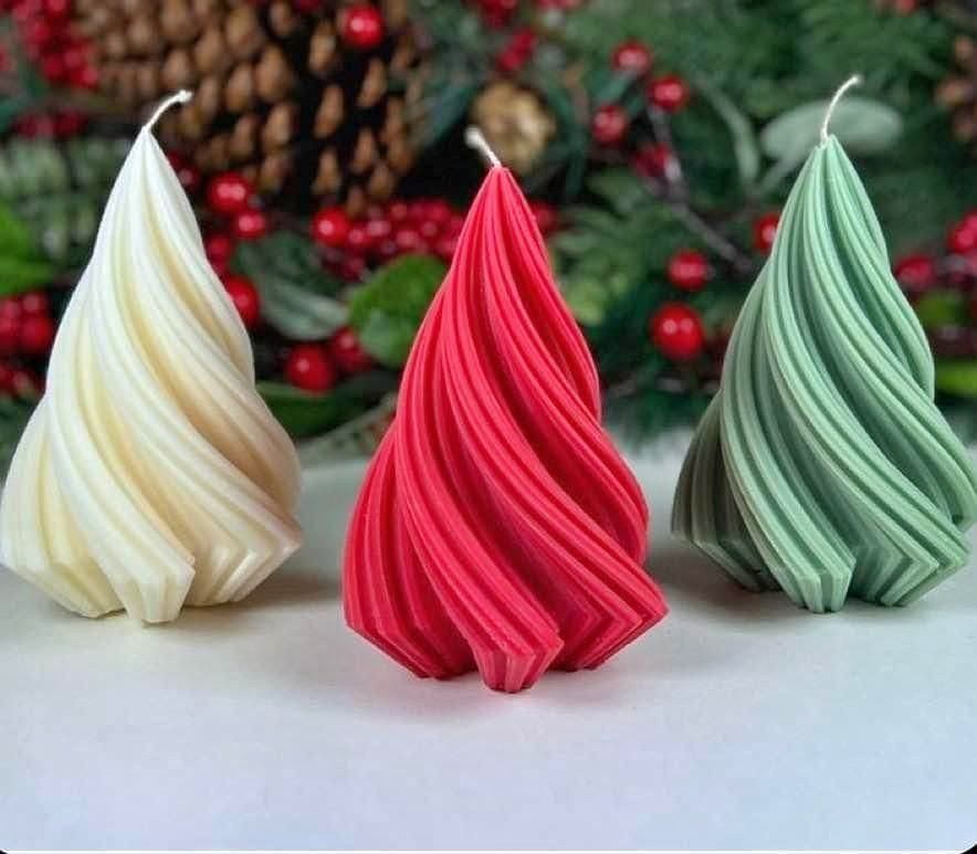 Bougie Sapin spirale