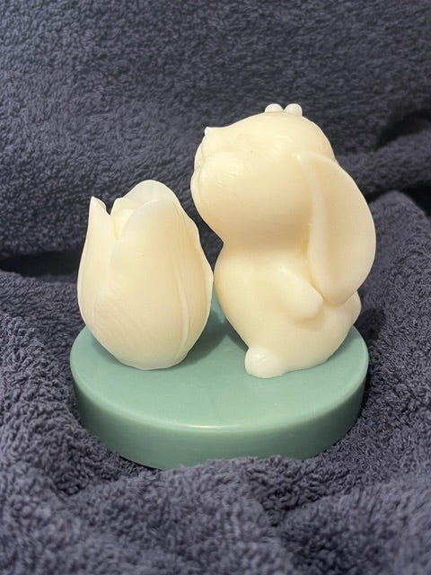 Bougie lapin tulipe