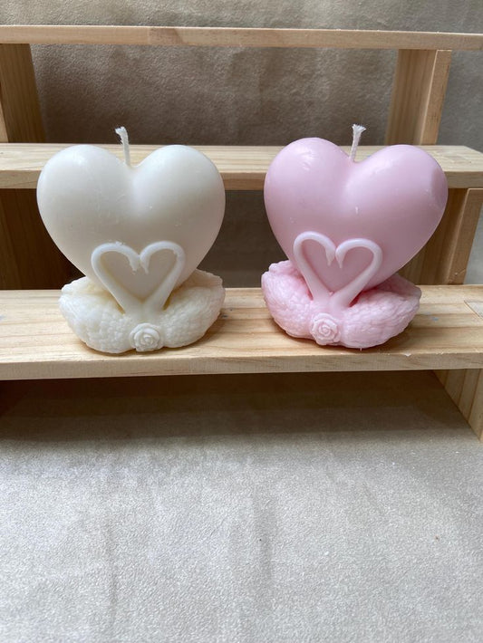 Bougie Cygne coeur