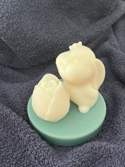 Bougie lapin tulipe