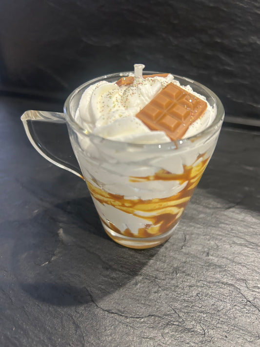 Bougie Tasse Chantilly Rocher praliné