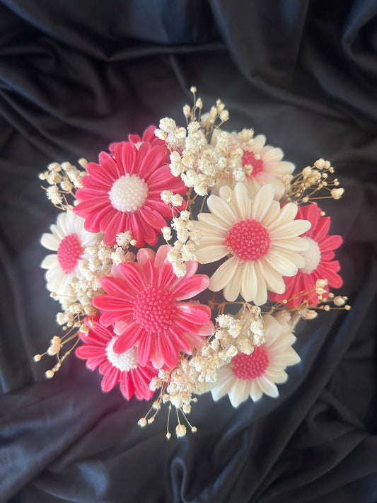 Bouquet marguerite Barbe à papa